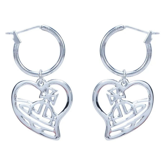 Heart Line Saturn Earrings