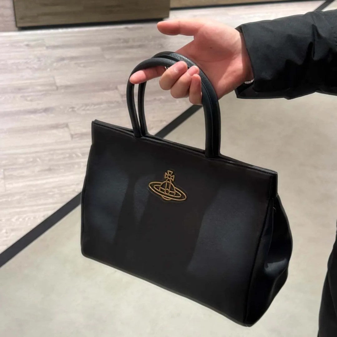 Elegant Saturn Leather Messenger