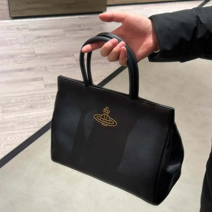 Elegant Saturn Leather Messenger